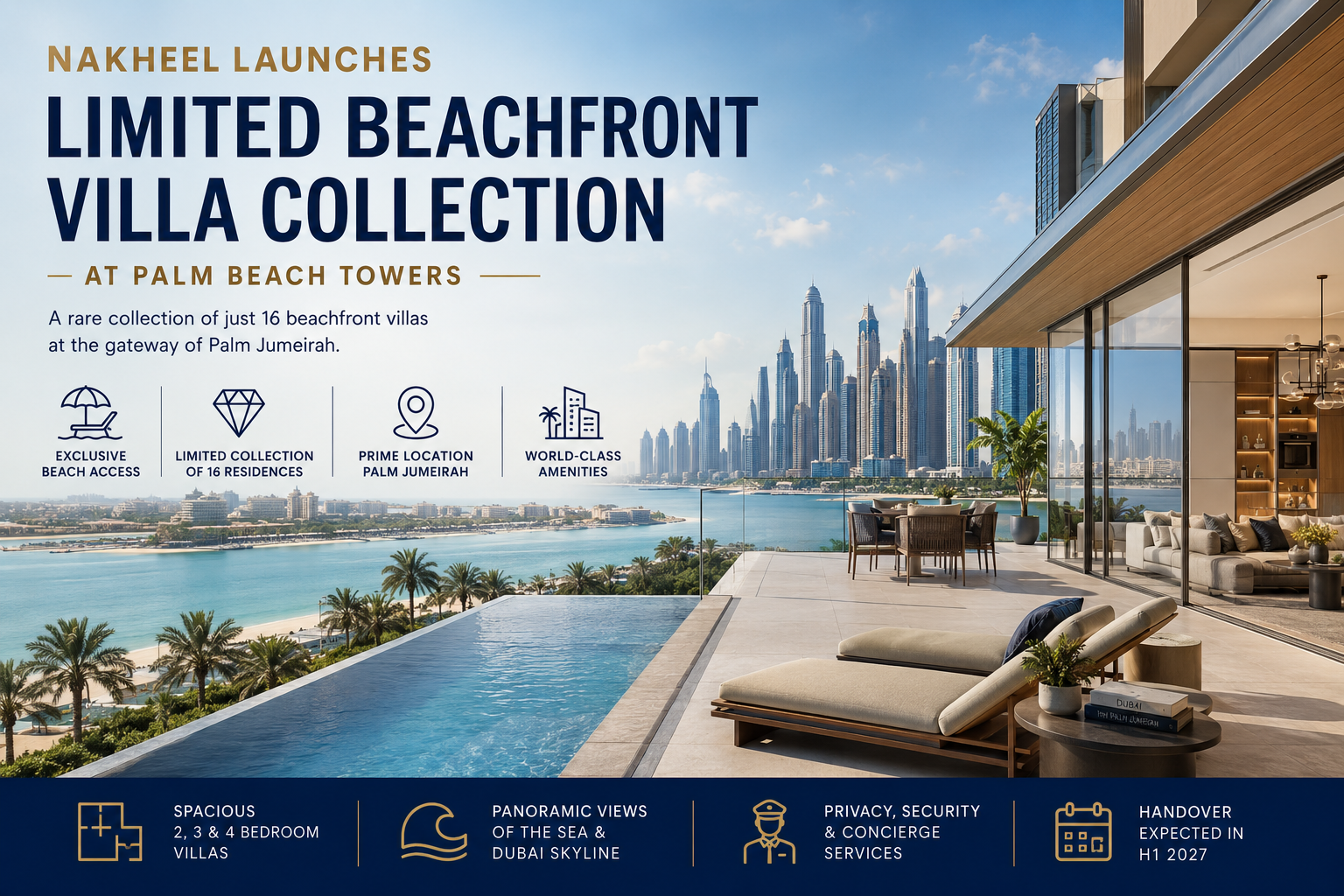 Luxury beachfront villa in Dubai