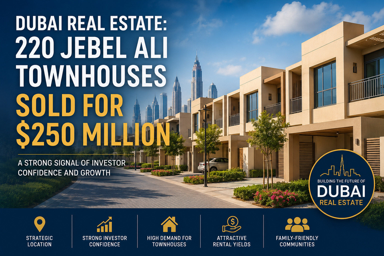 Dubai townhouses sold for $250 million