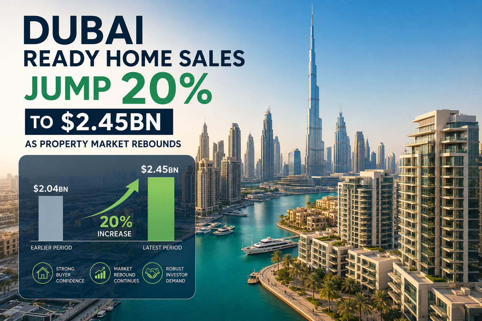 Dubai Ready Home Sales Jump 20%