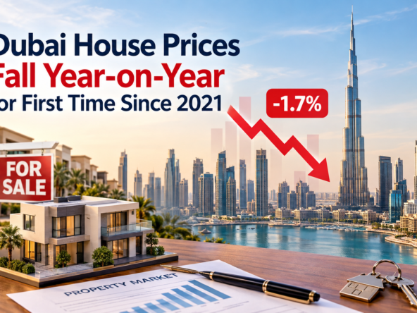 Dubai Property Market Decline Infographic