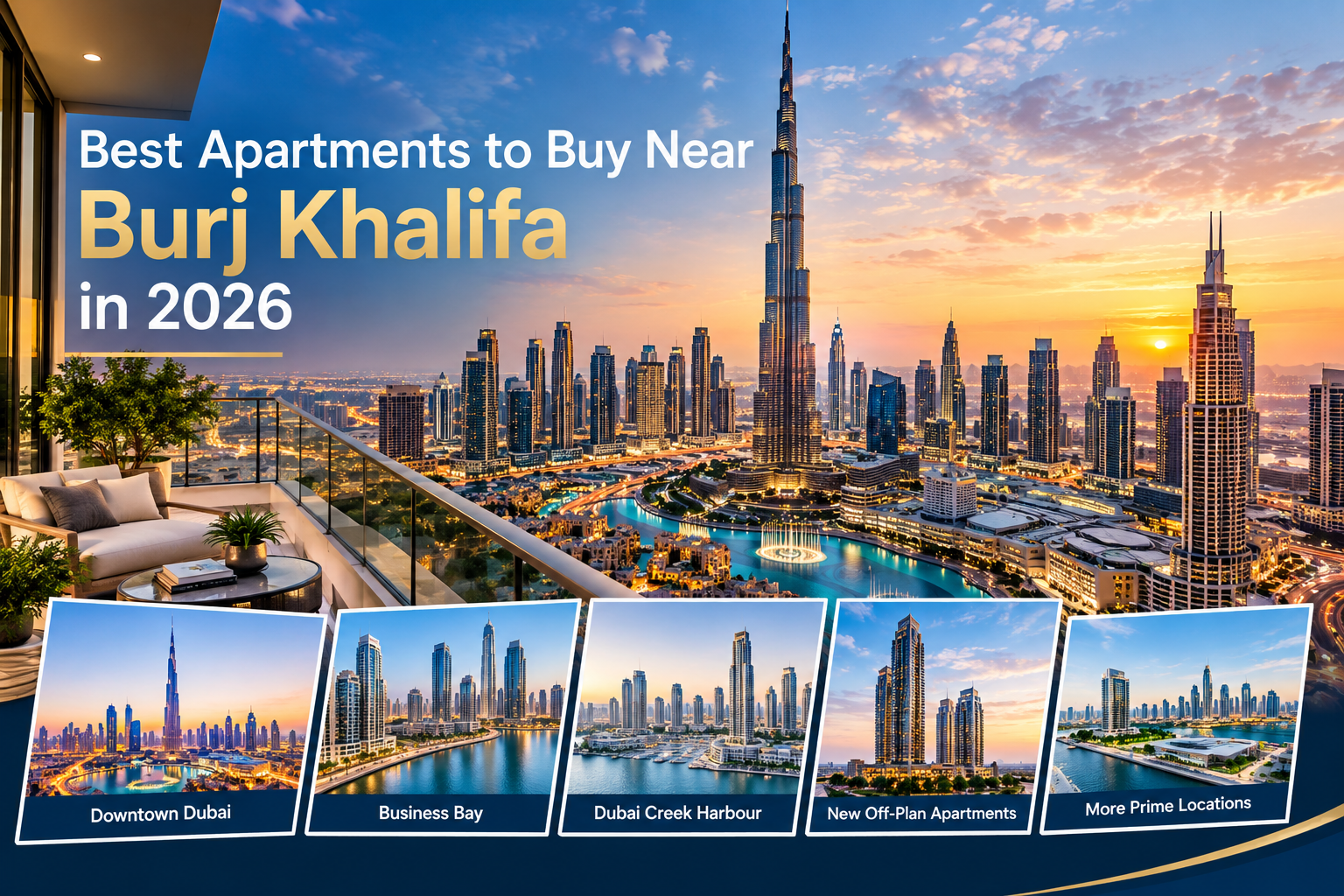 Dubai Sunset Real Estate Panorama
